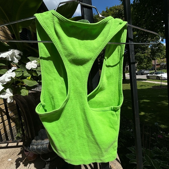 Zara neon green tank top. - Picture 2 of 2